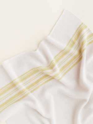 Hvid - Blanket Gilbert - Silver & Yellow