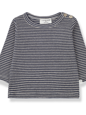 1+ In The Family - Kerem Longsleeve T-Shirt - Navy/Taupe