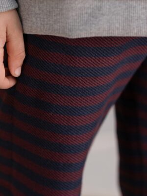 Nixnut - Strip Pants - Bordeaux Stripe