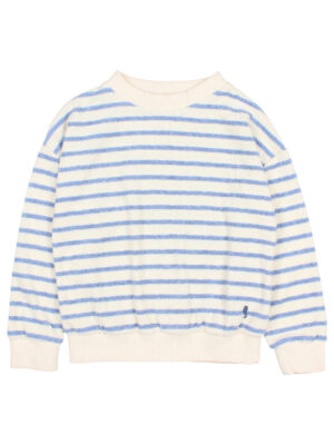 búho - Terry Stripes Sweatshirt - Placid Blue