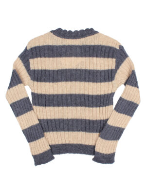 Búho Rib Bands Jumper - Antic Blue