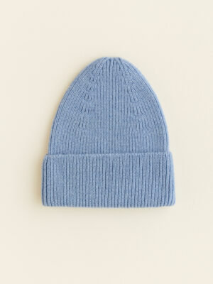 Hvid - Beanie Fonzie - Light Blue