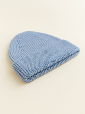 Hvid - Beanie Fonzie - Light Blue