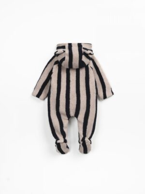 Play Up - Striped Plush Jumpsuit - Penguin