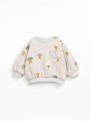 Play Up - Printed Jersey Sweater - Mushrooms