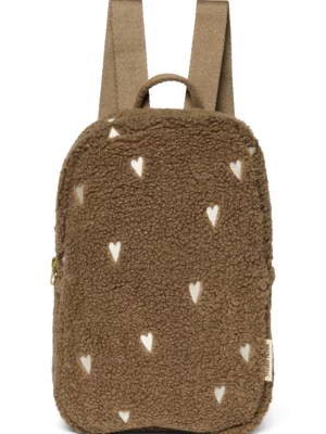 Studio Noos - Teddy Hearts Mini Backpack Brown