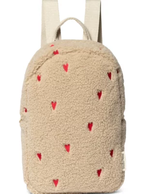 Studio Noos - Teddy Hearts Mini Backpack Ecru