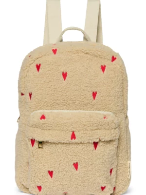 Studio Noos - Teddy Hearts Midi Backpack Ecru