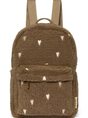 Studio Noos - Teddy Hearts Midi Backpack Brown