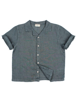 búho - Linen Shirt - Blue Teal