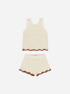 Rylee + Cru - Crochet Tank Set Natural