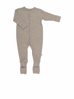 Joha - Wollen Jumpsuit Met Omslag Voetjes - Sesame Melange