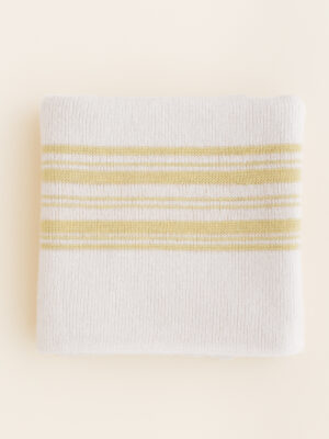 Hvid - Blanket Gilbert - Silver & Yellow
